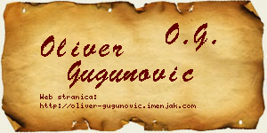 Oliver Gugunović vizit kartica
